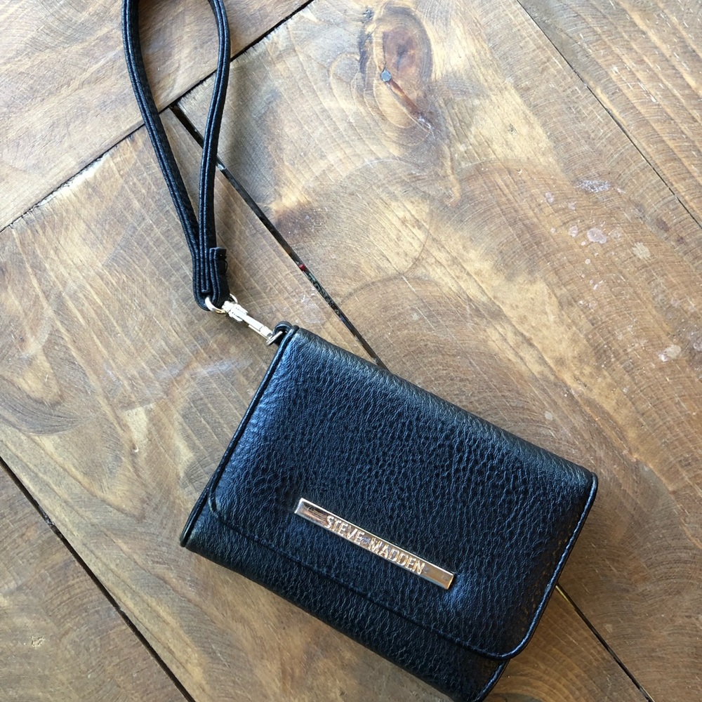 Steve Madden Black Leather Wallet